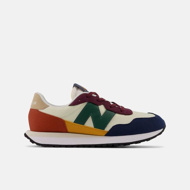 New Balance 237 Sneakers Barn Beige Indigo Gröna | NB613AZN