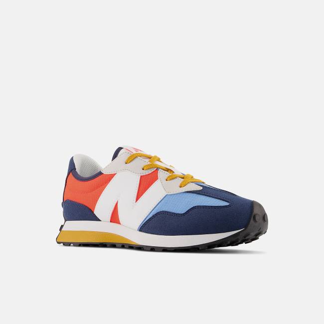 New Balance 327 Sneakers Barn Beige Indigo Röda | NB382SPJ