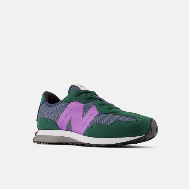 New Balance 327 Sneakers Barn Gröna Lila | NB870ZUM