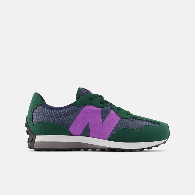 New Balance 327 Sneakers Barn Gröna Lila | NB870ZUM