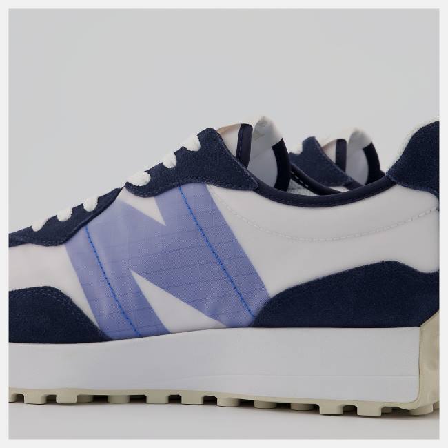 New Balance 327 Sneakers Dam Beige Indigo Blå | NB720UKT