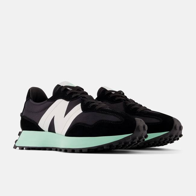 New Balance 327 Sneakers Dam Svarta Ljusmintgröna Vita | NB810BRX