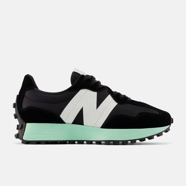 New Balance 327 Sneakers Dam Svarta Ljusmintgröna Vita | NB810BRX