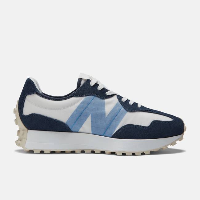 New Balance 327 Sneakers Herr Beige Indigo Blå | NB618HJS