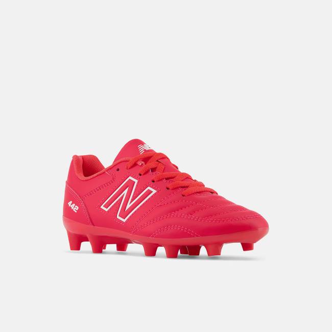 New Balance 442 V2 ACADEMY JNR FG Fotbollsskor Barn Röda Vita | NB503DXL