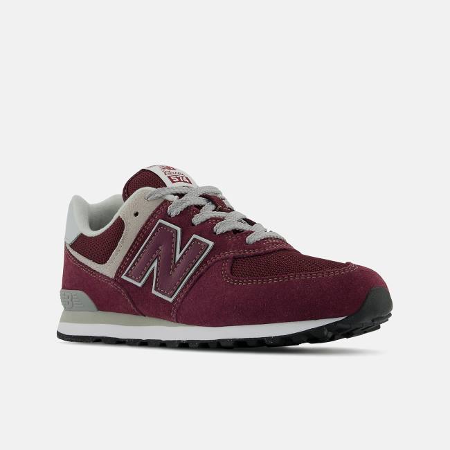 New Balance 574 Core Sneakers Barn Vinröda Vita | NB846BWN