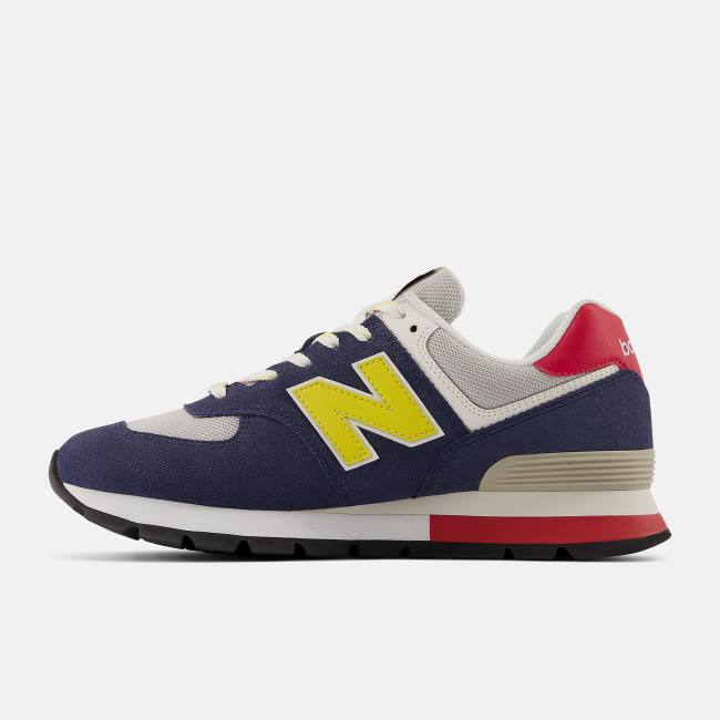 New Balance 574 Rugged Sneakers Herr Blå Gula | NB358FKT