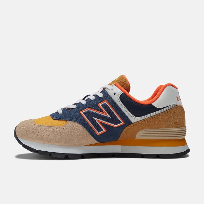 New Balance 574 Rugged Sneakers Herr Bruna Marinblå | NB403DMO