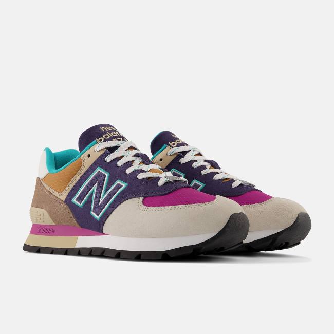 New Balance 574 Rugged Sneakers Herr Marinblå Bruna | NB460XZW