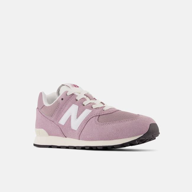 New Balance 574 Sneakers Barn Lila Ljusblå | NB782DPX