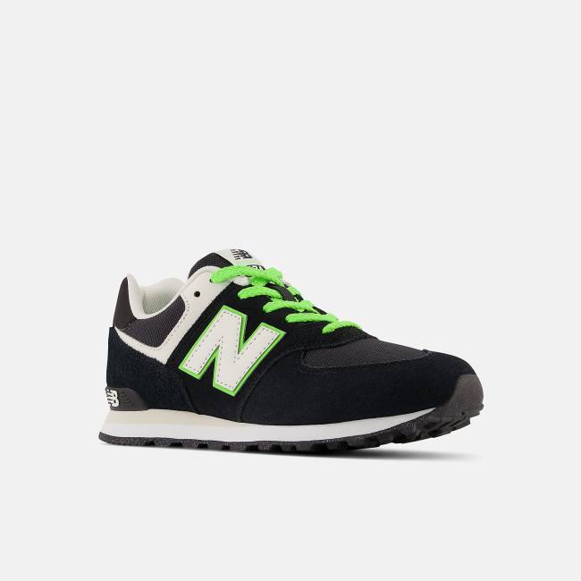 New Balance 574 Sneakers Barn Svarta Gröna | NB480UEP