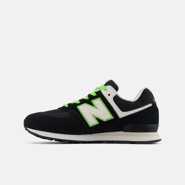 New Balance 574 Sneakers Barn Svarta Gröna | NB480UEP