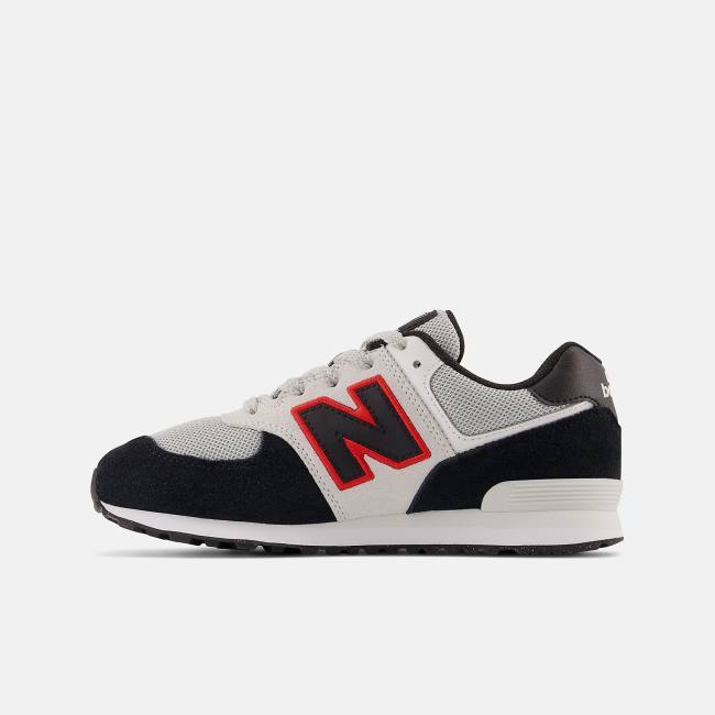 New Balance 574 Sneakers Barn Svarta Röda | NB863ACN