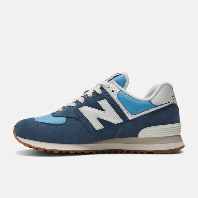 New Balance 574 Sneakers Dam Blå Vita | NB014SFL