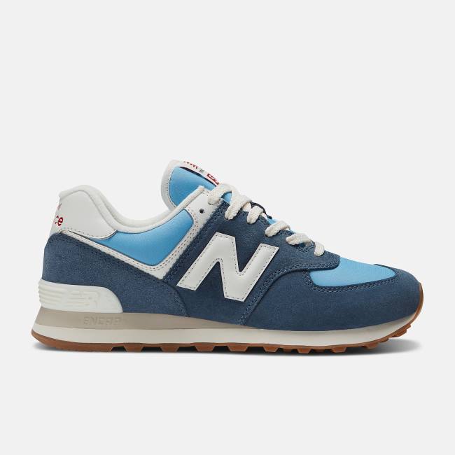 New Balance 574 Sneakers Dam Blå Vita | NB014SFL