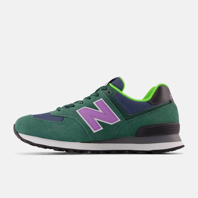 New Balance 574 Sneakers Dam Gröna Lila | NB175SGI