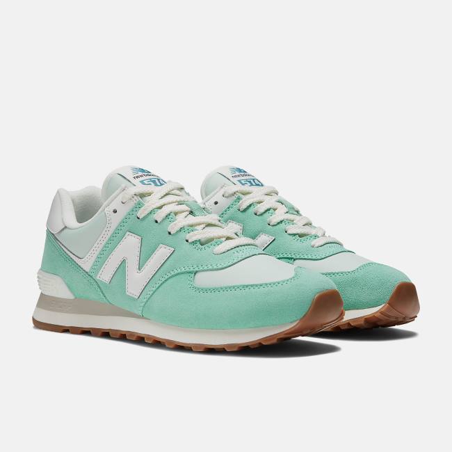 New Balance 574 Sneakers Dam Gröna Vita | NB952ERL