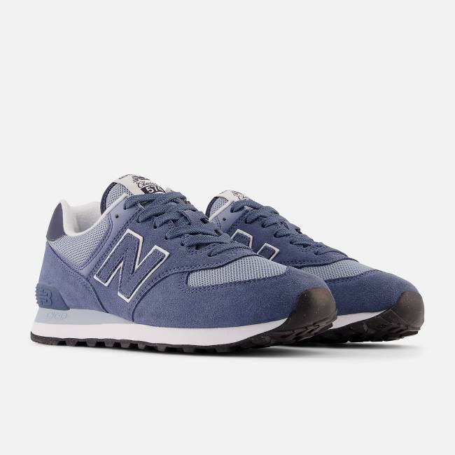 New Balance 574 Sneakers Dam Indigo Grå Vita | NB736PMN