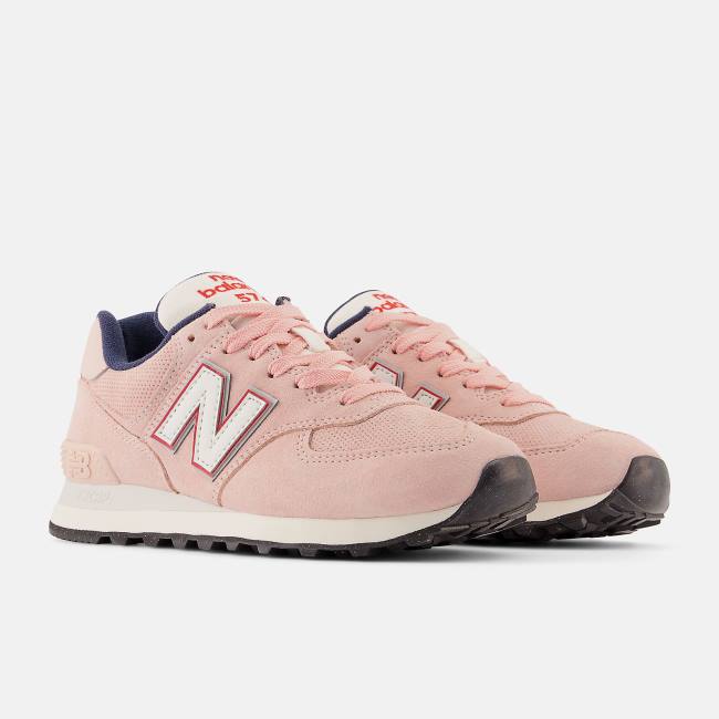 New Balance 574 Sneakers Dam Rosa Grå | NB927MFB