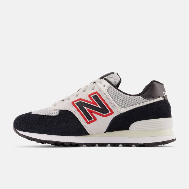 New Balance 574 Sneakers Dam Svarta Röda | NB617OQA