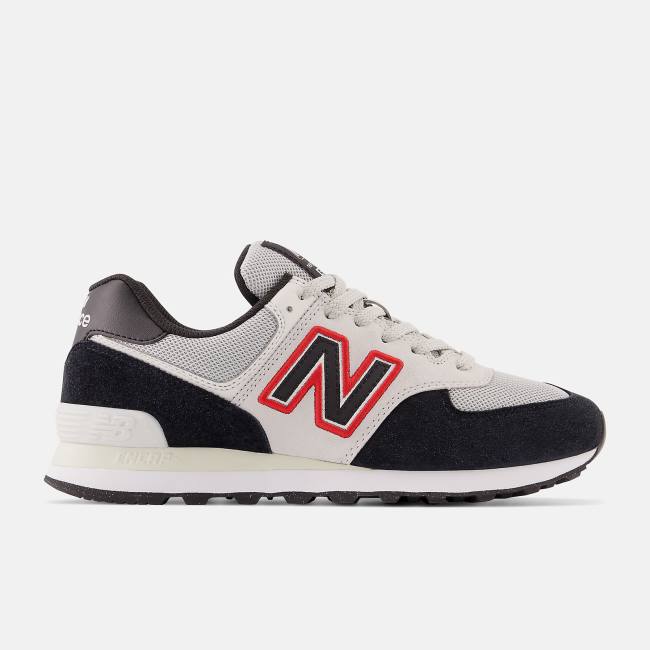 New Balance 574 Sneakers Dam Svarta Röda | NB617OQA