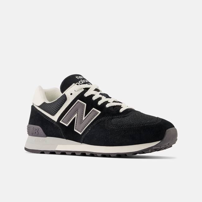 New Balance 574 Sneakers Dam Svarta Vita | NB239YPX