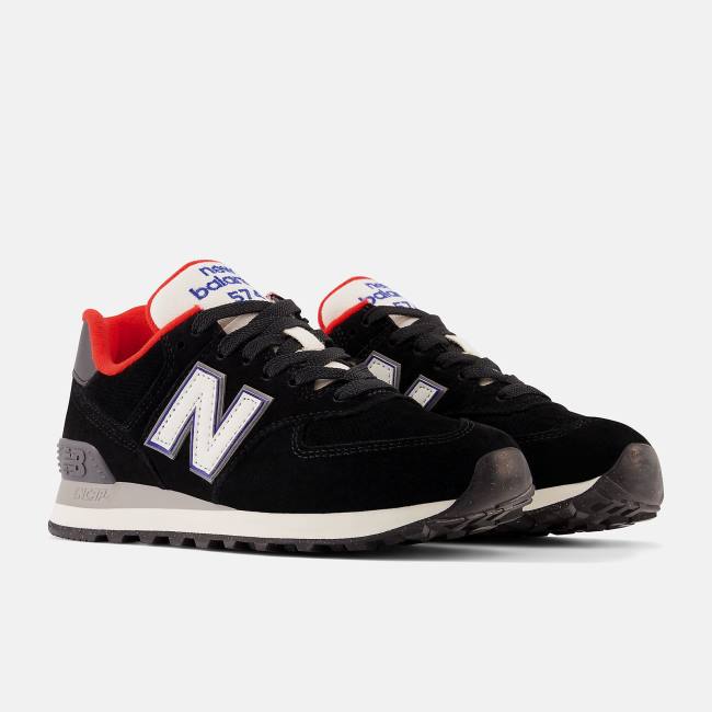 New Balance 574 Sneakers Dam Svarta Vita | NB703HQX