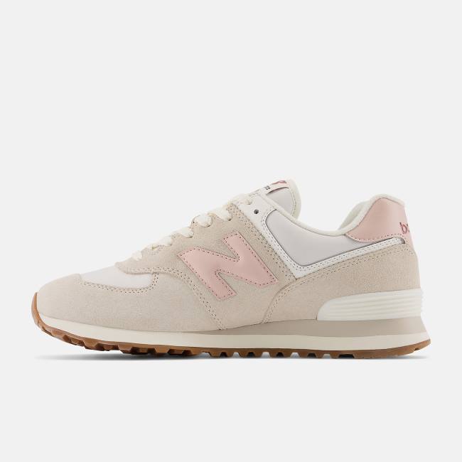 New Balance 574 Sneakers Dam Vita Rosa | NB418XOB