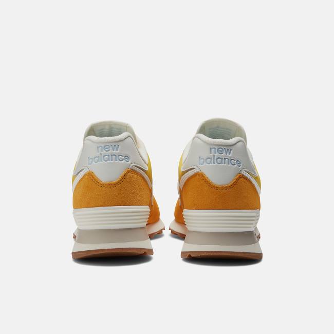 New Balance 574 Sneakers Herr Guld Vita | NB804AGU