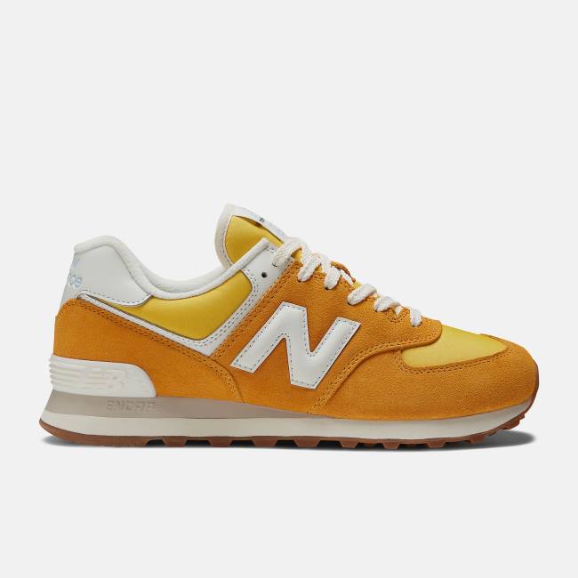 New Balance 574 Sneakers Herr Guld Vita | NB804AGU