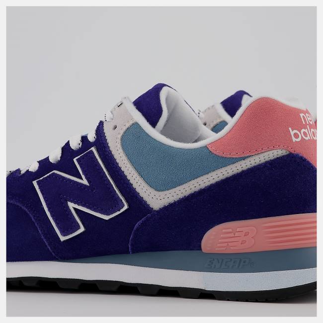 New Balance 574 Sneakers Herr Marinblå Beige Rosa | NB138FKZ