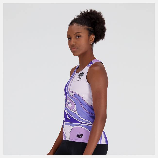 New Balance 5th Avenue Mile Singlet T-shirt Dam Lila | NB279UAV