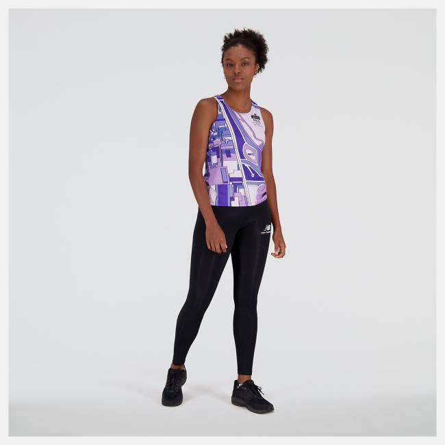 New Balance 5th Avenue Mile Singlet T-shirt Dam Lila | NB279UAV