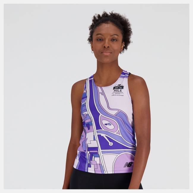 New Balance 5th Avenue Mile Singlet T-shirt Dam Lila | NB279UAV