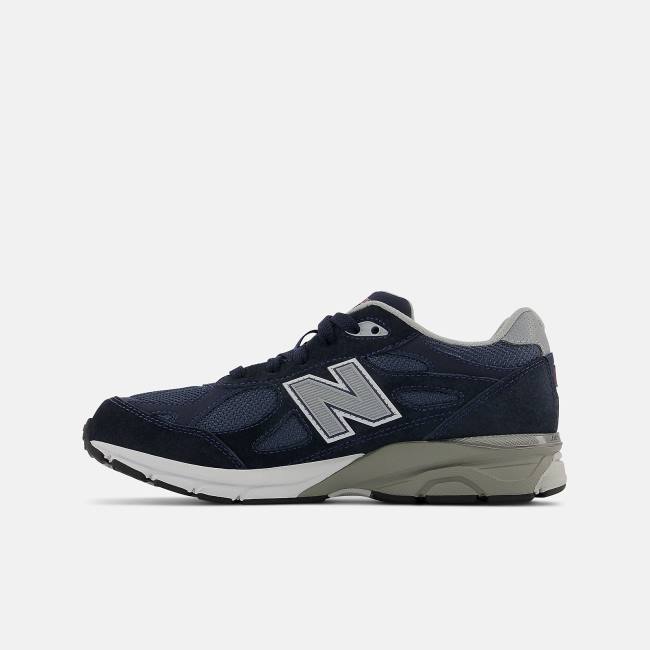 New Balance 990v3 Sneakers Barn Marinblå Grå | NB329AIW