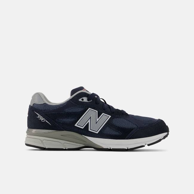 New Balance 990v3 Sneakers Barn Marinblå Grå | NB329AIW