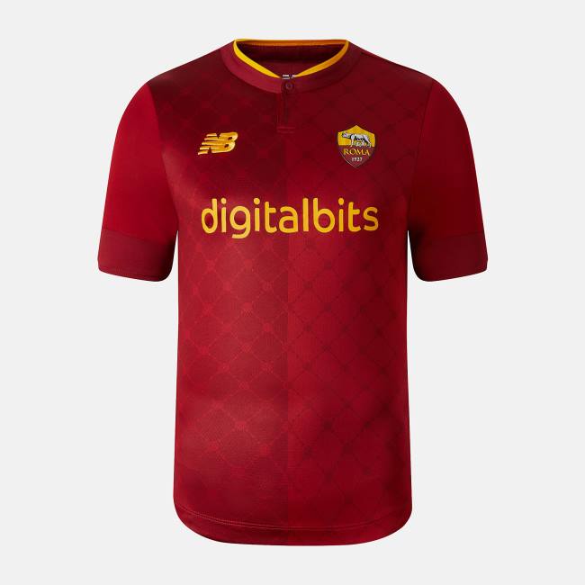 New Balance AS Roma Home Elite Korta Sleeve Jersey T-shirt Herr Röda | NB751PFO