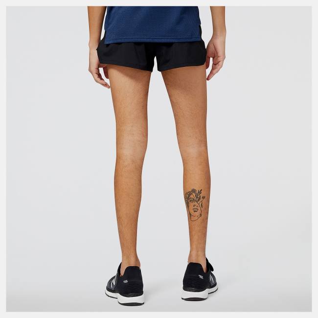 New Balance Accelerate 3 inch Split Shorts Herr Svarta | NB183JUT