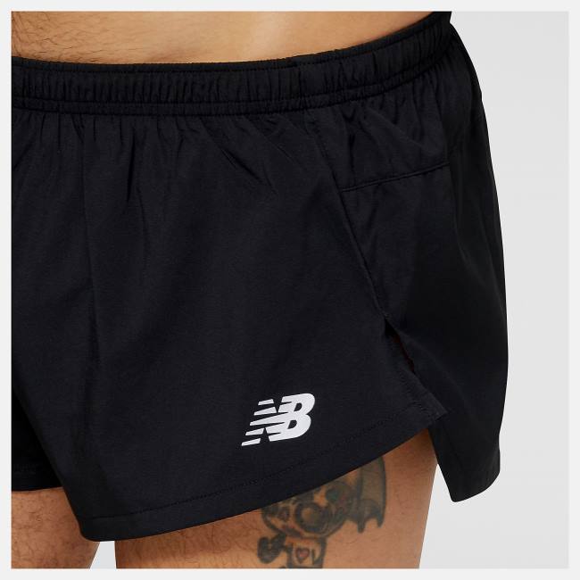 New Balance Accelerate 3 inch Split Shorts Herr Svarta | NB183JUT