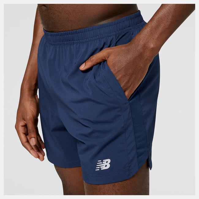 New Balance Accelerate 5 inch Shorts Herr Beige Indigo | NB716WHY