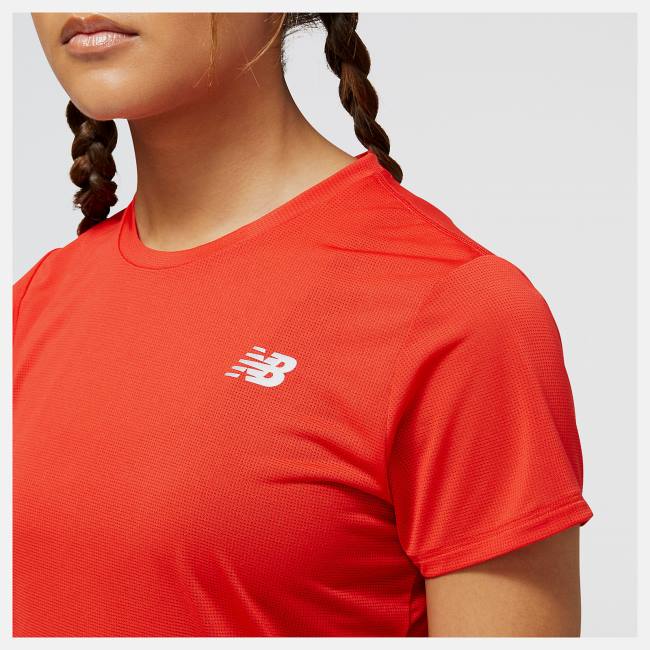 New Balance Accelerate Korta Sleeve Top T-shirt Dam Röda | NB372TMA