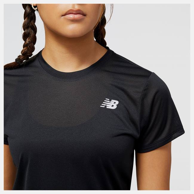 New Balance Accelerate Korta Sleeve Top T-shirt Dam Svarta | NB587UMW