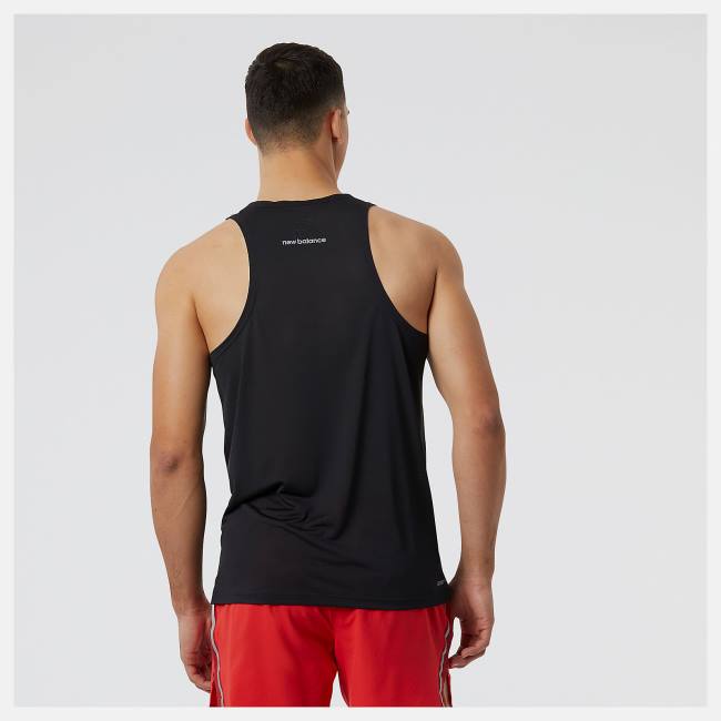 New Balance Accelerate Singlet T-shirt Herr Svarta | NB156KLB