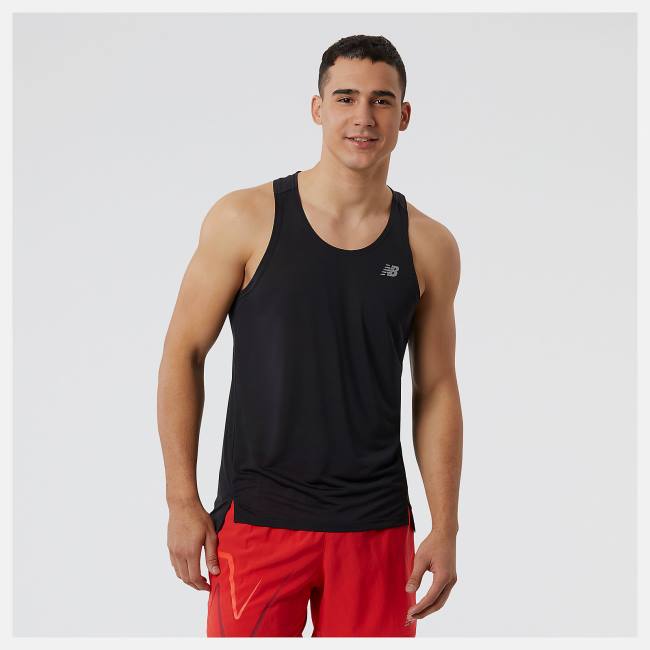 New Balance Accelerate Singlet T-shirt Herr Svarta | NB156KLB