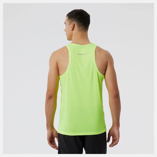 New Balance Accelerate Singlet T-shirt Herr Gröna | NB709BJH