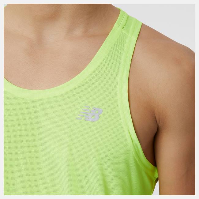 New Balance Accelerate Singlet T-shirt Herr Gröna | NB709BJH