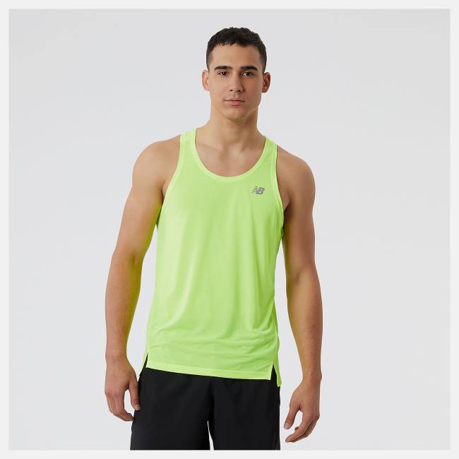 New Balance Accelerate Singlet T-shirt Herr Gröna | NB709BJH