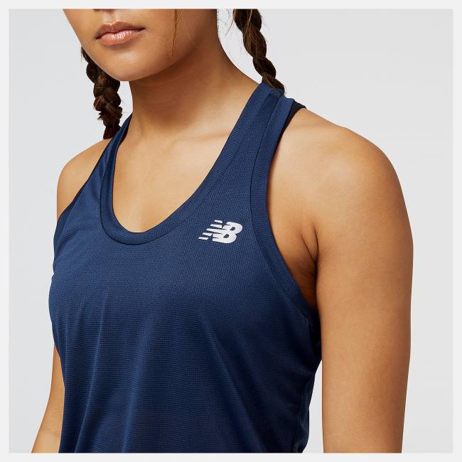 New Balance Accelerate Tank T-shirt Dam Beige Indigo | NB274HYP