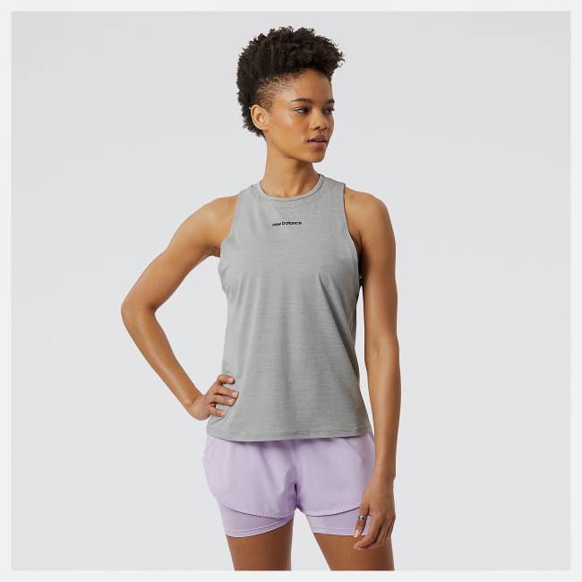 New Balance Achiever Tank T-shirt Dam Grå | NB791EKS