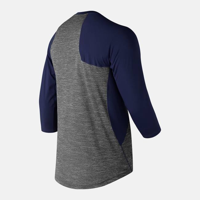 New Balance Asym 2.0 Right 3/4 Sleeve T-shirt Herr Marinblå | NB370ZHF